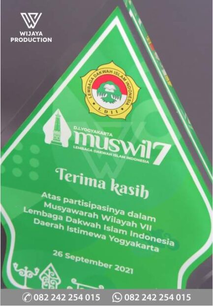 Detail Plakat Akrilik Musyawarah Wilayah VII DIY